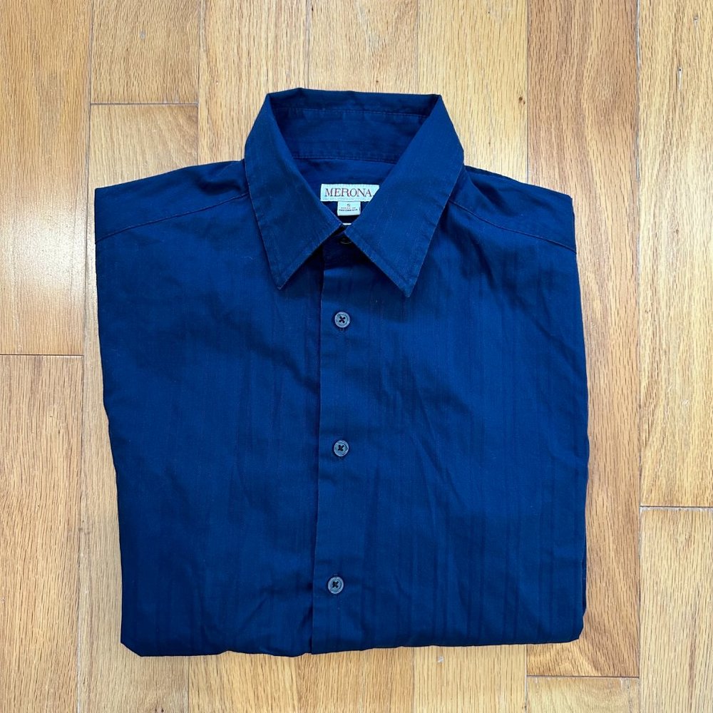 Merona Dress Long Sleeve Button Down Shirt - Small